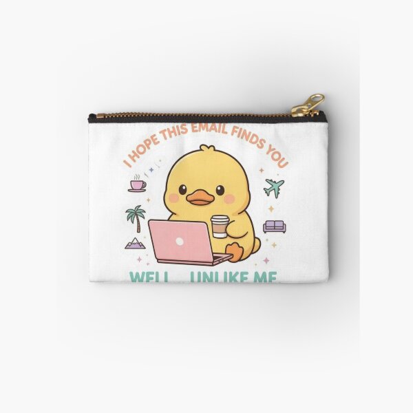 Item preview, I Hope This Email Finds You Well Unlike Me Funny Duck Office Sticker designed and sold by ZYNORAworld.