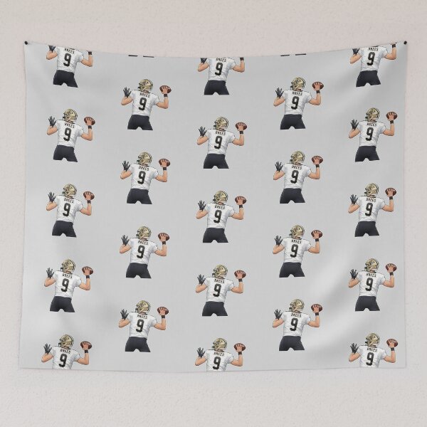 Item preview, Drew Brees #9 Throwing Back designed and sold by EndZoneEmporium.