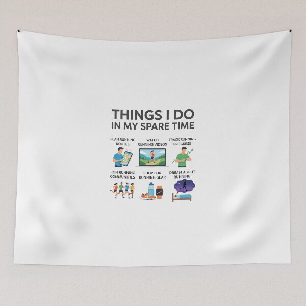 Item preview, Funny Runner T-Shirt - Things I Do in My Spare Time for Marathon Runners, Joggers, & Athletes designed and sold by Colorful-Garden.