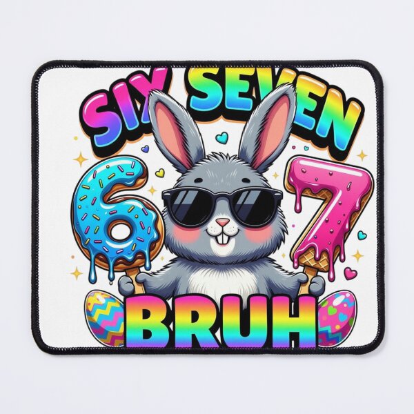 Item preview, Funny Easter Bunny 67 BRUH Meme Design designed and sold by PixelVibe782.