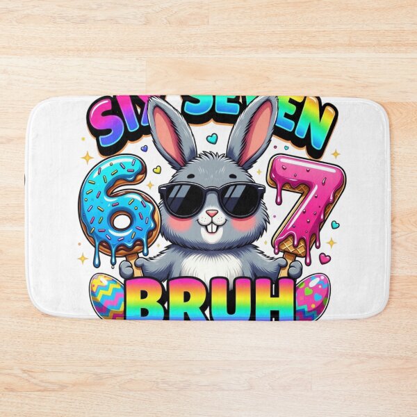 Item preview, Funny Easter Bunny 67 BRUH Meme Design designed and sold by PixelVibe782.