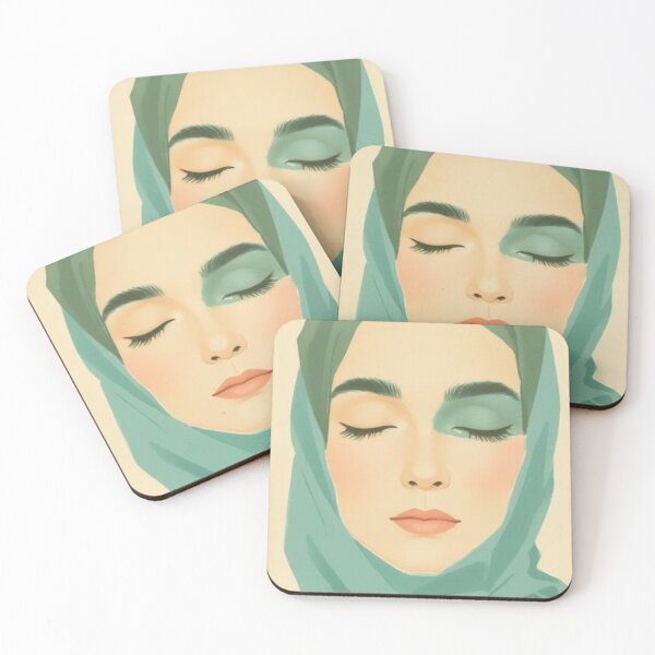 Item preview, Serene Woman in Emerald Hijab Portrait designed and sold by The Rust Lab.