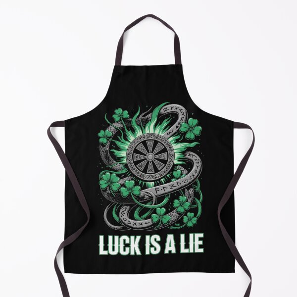 Item preview, Luck Is A Lie - Celtic Snake Rune Shield St. Patrick's Day Dark Irish Graphic Tee designed and sold by DarylWelsh2024.