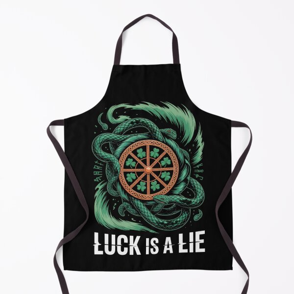 Item preview, Luck Is A Lie - Celtic Serpent Shamrock Wheel Rune St. Patrick's Day Dark Irish Tee designed and sold by DarylWelsh2024.