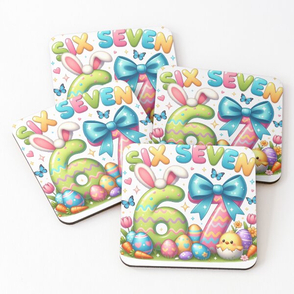 Item preview, Cute Kawaii Easter 67 Bunny Numbers Design designed and sold by PixelVibe782.