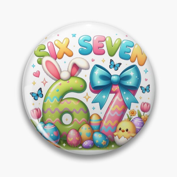 Item preview, Cute Kawaii Easter 67 Bunny Numbers Design designed and sold by PixelVibe782.
