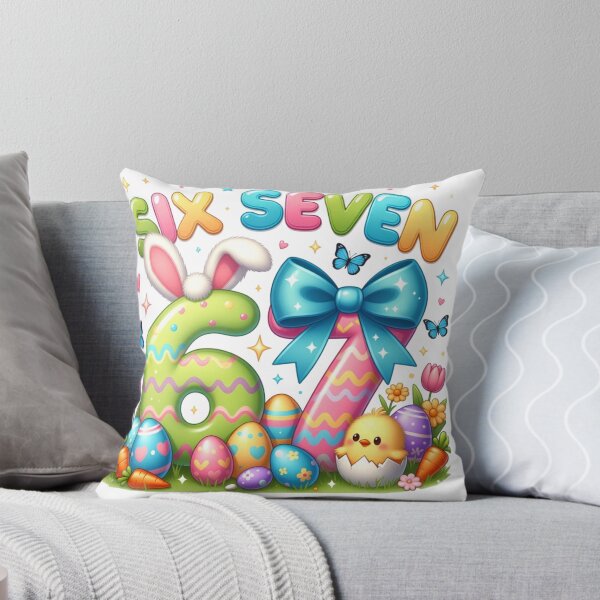Item preview, Cute Kawaii Easter 67 Bunny Numbers Design designed and sold by PixelVibe782.