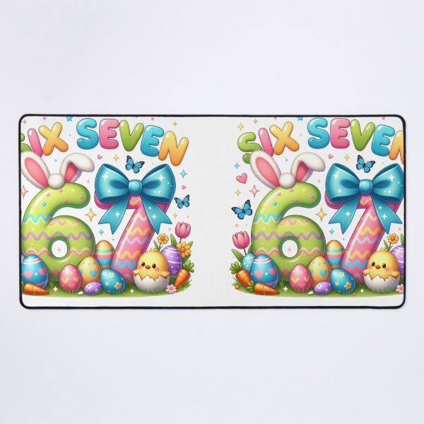 Item preview, Cute Kawaii Easter 67 Bunny Numbers Design designed and sold by PixelVibe782.