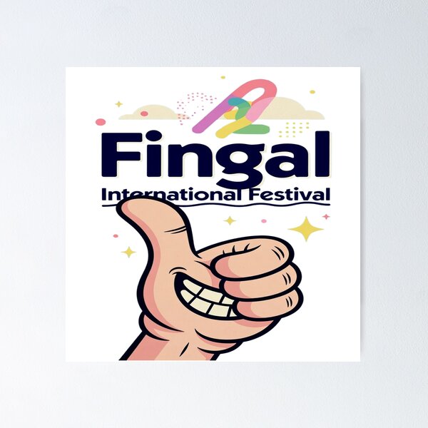 Item preview, Fingal International Festival Thumbs Up Cartoon T-Shirt | Fun Festival Graphic Sticker | Ireland Festival Merch designed and sold by Sushikidsntod.