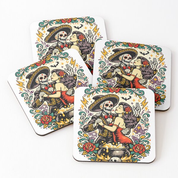 Item preview, Day of the Dead Skeleton Dance – Vintage Gothic Romance Art designed and sold by Ramkumar2025.