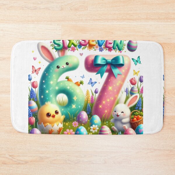 Item preview, Cute Kawaii Easter 67 Bunny Egg Celebration designed and sold by PixelVibe782.