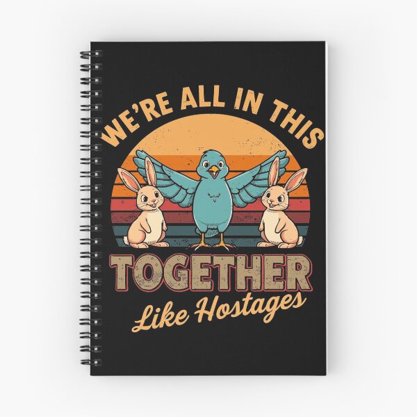 Item preview, We’re All in This Together Like Hostages – Cute Bird and Bunny Retro Graphic designed and sold by zantedevon.