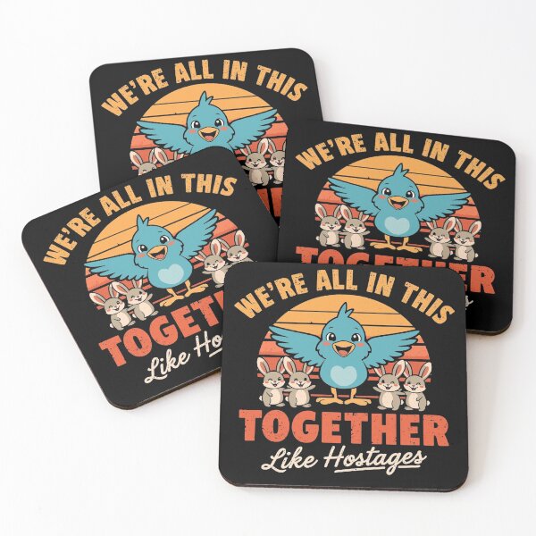 Item preview, We’re All in This Together Like Hostages – Cute Bird and Bunny Retro Graphic designed and sold by zantedevon.