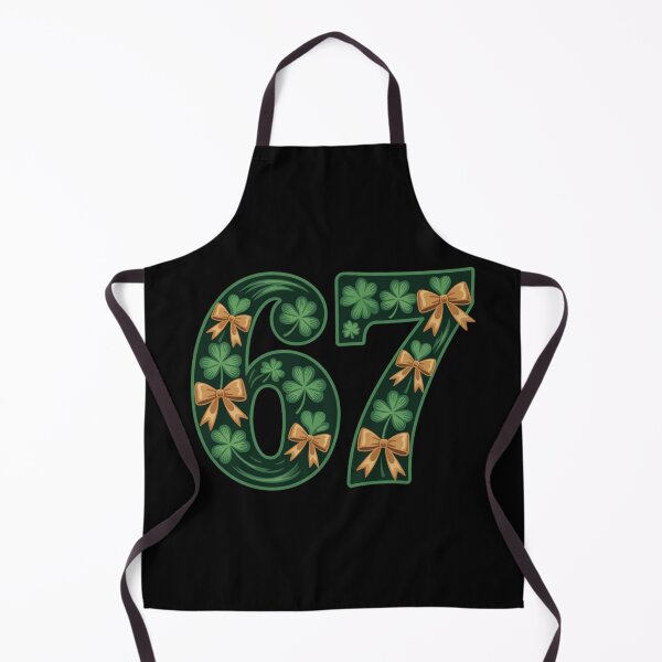 Item preview, 67th Birthday St. Patrick's Day Shamrock Bow Green Number Graphic Tee designed and sold by DarylWelsh2024.