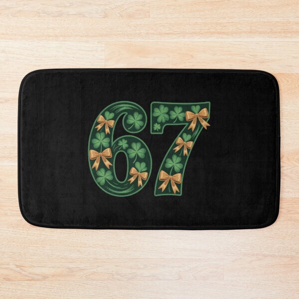 Item preview, 67th Birthday St. Patrick's Day Shamrock Bow Green Number Graphic Tee designed and sold by DarylWelsh2024.