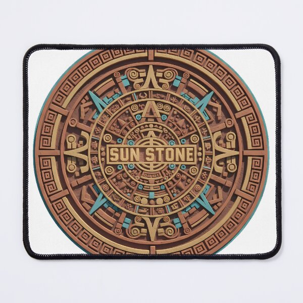 Item preview, Sun Stone Aztec Calendar - Modern Ancient Civilization Geometry designed and sold by etuvibes.