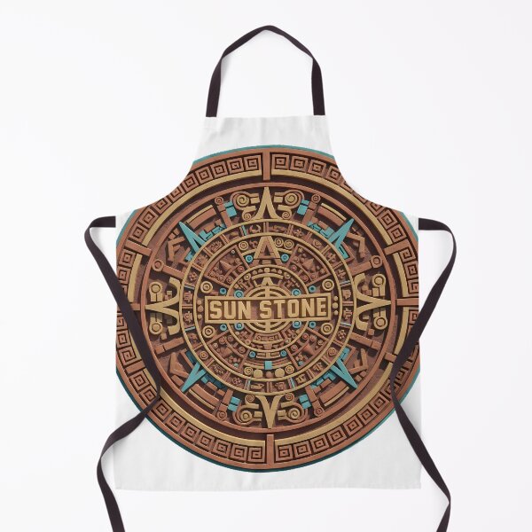 Item preview, Sun Stone Aztec Calendar - Modern Ancient Civilization Geometry designed and sold by etuvibes.