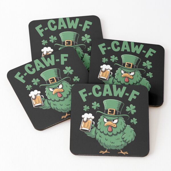 Item preview,  F-Caw-F Grumpy Chicken Leprechaun Beer St. Patrick's Day Funny Graphic Tee designed and sold by DarylWelsh2024.