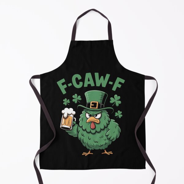 Item preview,  F-Caw-F Grumpy Chicken Leprechaun Beer St. Patrick's Day Funny Graphic Tee designed and sold by DarylWelsh2024.