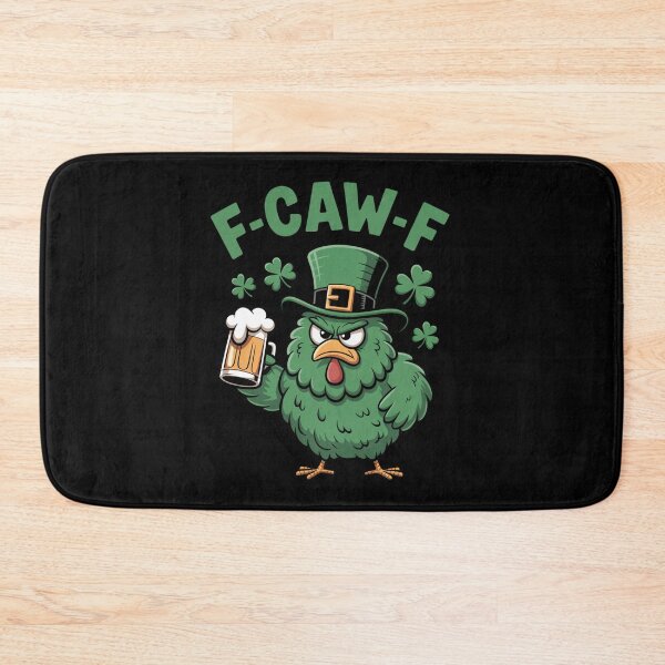 Item preview,  F-Caw-F Grumpy Chicken Leprechaun Beer St. Patrick's Day Funny Graphic Tee designed and sold by DarylWelsh2024.