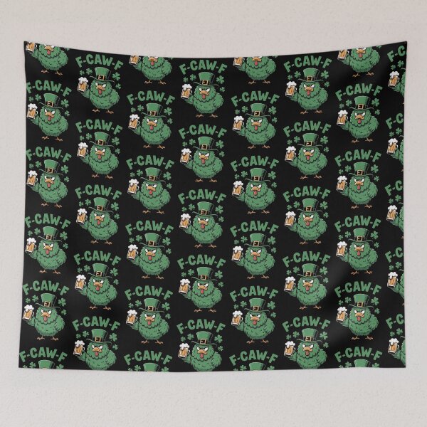 Item preview,  F-Caw-F Grumpy Chicken Leprechaun Beer St. Patrick's Day Funny Graphic Tee designed and sold by DarylWelsh2024.