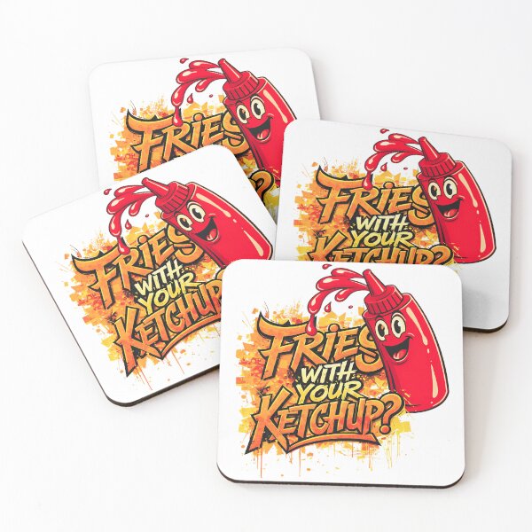 Item preview, Fries With Your Ketchup? Funny Food Design designed and sold by TinyTyrantCo.