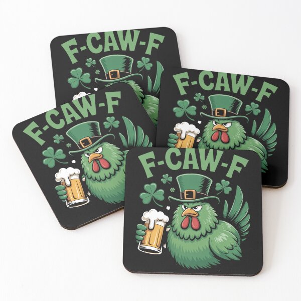 Item preview,  F-Caw-F Grumpy Rooster Leprechaun Beer Shamrock St. Patrick's Day Funny Tee designed and sold by DarylWelsh2024.