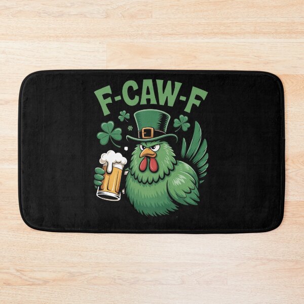 Item preview,  F-Caw-F Grumpy Rooster Leprechaun Beer Shamrock St. Patrick's Day Funny Tee designed and sold by DarylWelsh2024.