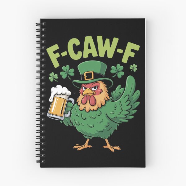 Item preview, F-Caw-F Grumpy Green Rooster Leprechaun Hat Beer St. Patrick's Day Funny Tee designed and sold by DarylWelsh2024.