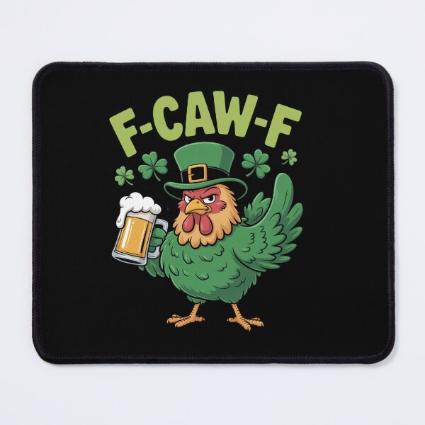Item preview, F-Caw-F Grumpy Green Rooster Leprechaun Hat Beer St. Patrick's Day Funny Tee designed and sold by DarylWelsh2024.