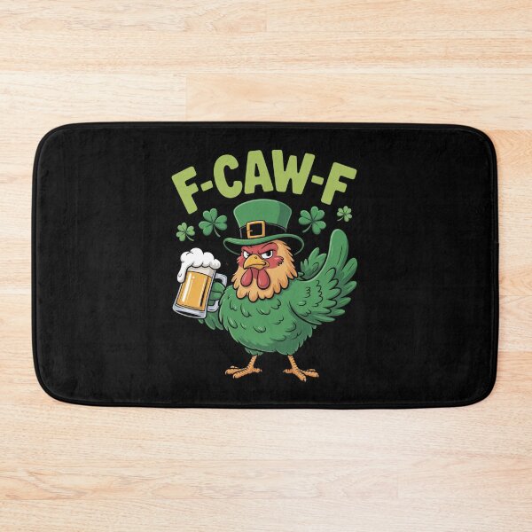 Item preview, F-Caw-F Grumpy Green Rooster Leprechaun Hat Beer St. Patrick's Day Funny Tee designed and sold by DarylWelsh2024.