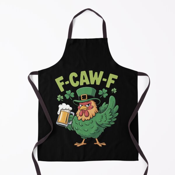 Item preview, F-Caw-F Grumpy Green Rooster Leprechaun Hat Beer St. Patrick's Day Funny Tee designed and sold by DarylWelsh2024.