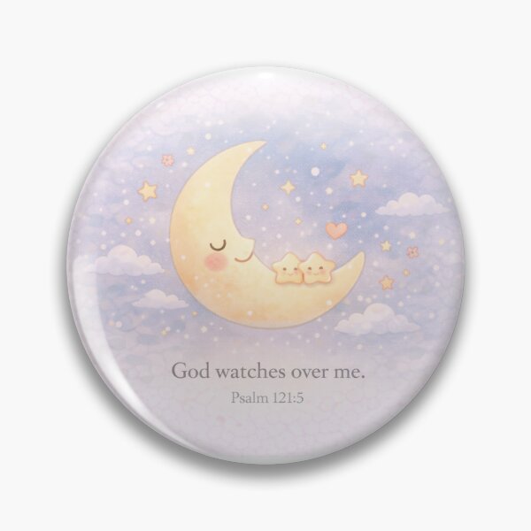 Item preview, Moon & Star | God watches over me | Psalms 121:5 designed and sold by Joocnooz.