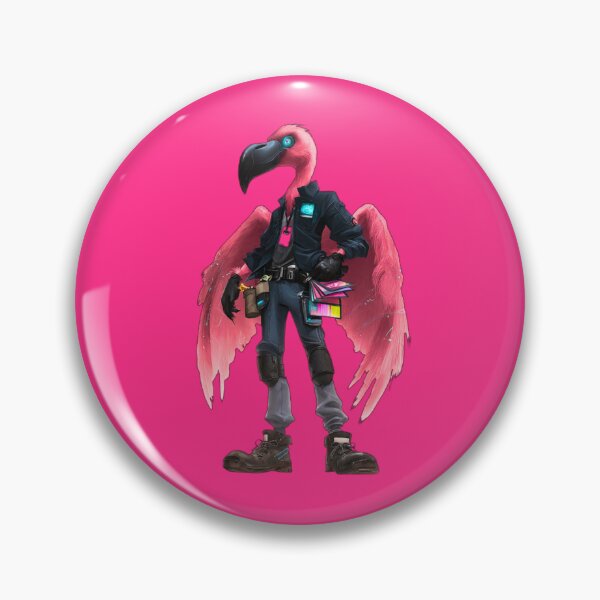 Item preview, IDENTITY SERIES Cyber Flamingo Running the Show designed and sold by MYTHIC PEEL STICKERS.