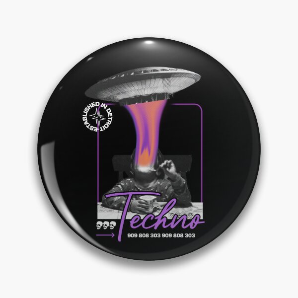 Item preview, TECHNO  - UFO Minded (White)  designed and sold by Discothreadz.