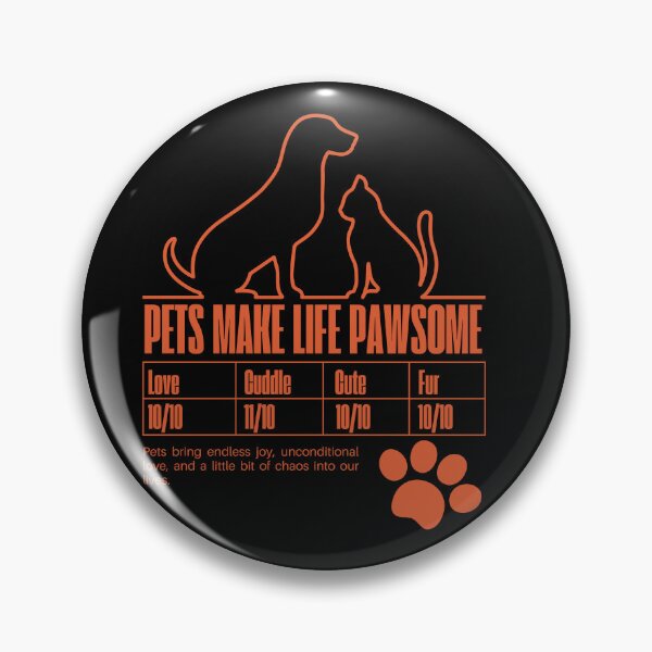 Item preview, Pets Make Life Pawsome – Cute Dog and Cat Lover Design with Paw Print designed and sold by Gawii.