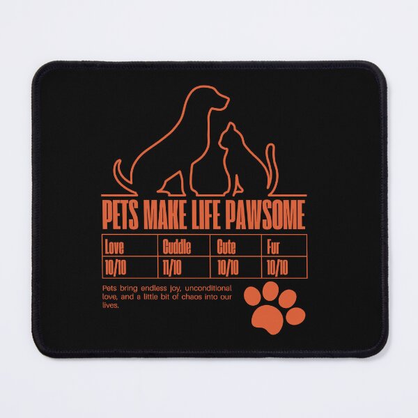 Item preview, Pets Make Life Pawsome – Cute Dog and Cat Lover Design with Paw Print designed and sold by Gawii.