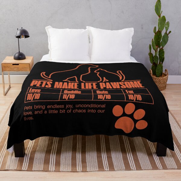 Item preview, Pets Make Life Pawsome – Cute Dog and Cat Lover Design with Paw Print designed and sold by Gawii.