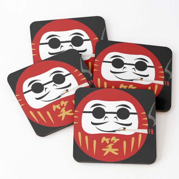 Item preview, Cool smoking Daruma (達磨) doll wearing sunglasses  designed and sold by tab-out.