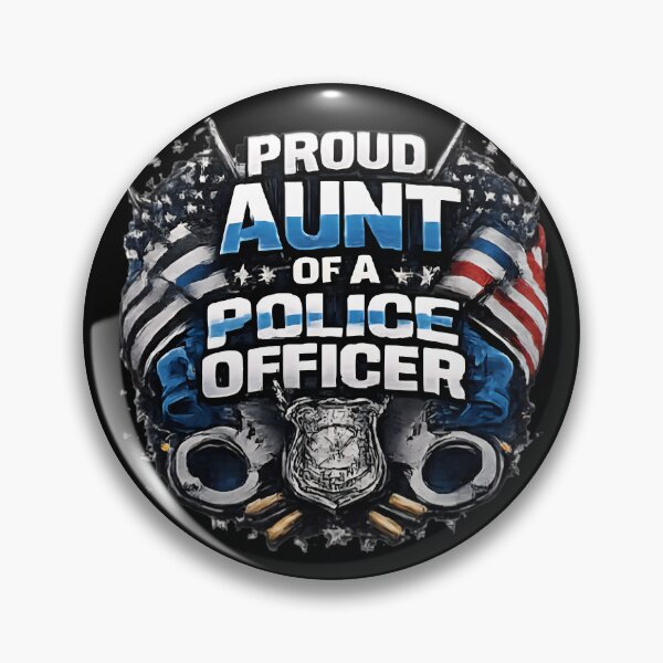 Item preview, Proud Aunt of a Police Officer - Thin Blue Line Badge designed and sold by DrukNaStyl.
