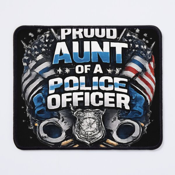 Item preview, Proud Aunt of a Police Officer - Thin Blue Line Badge designed and sold by DrukNaStyl.