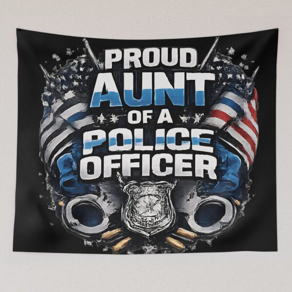 Item preview, Proud Aunt of a Police Officer - Thin Blue Line Badge designed and sold by DrukNaStyl.