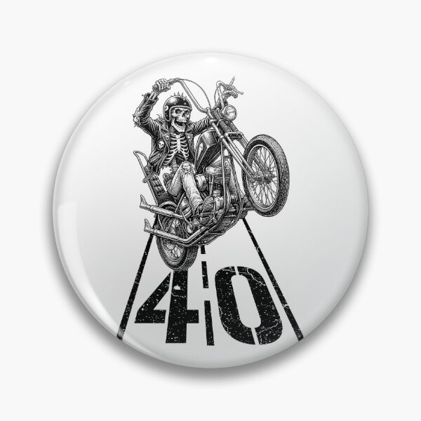 Item preview, 40th Birthday Motorcycle Funny Biker Skeleton 40 Speed Limit designed and sold by GrandeDuc.