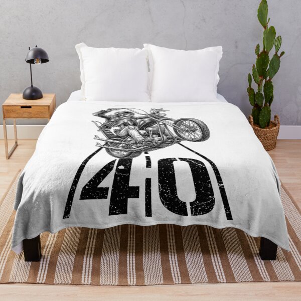 Item preview, 40th Birthday Motorcycle Funny Biker Skeleton 40 Speed Limit designed and sold by GrandeDuc.