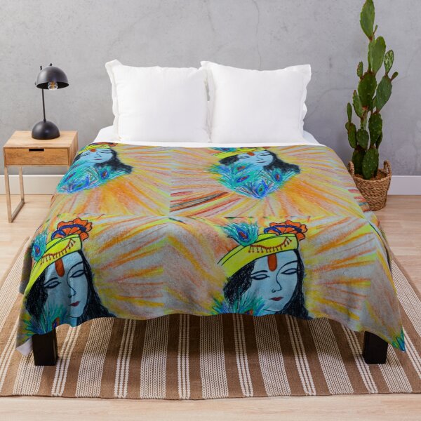 Item preview, Lord Krishna Art | Divine Blue God with Peacock Feather designed and sold by MyArtYourProducts.