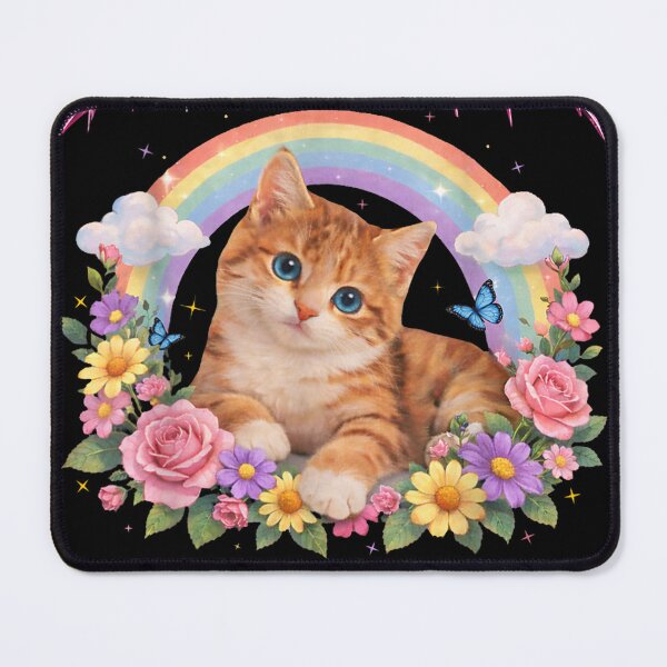 Item preview, Alpha Male Funny Kitten Rainbow Floral designed and sold by LouiseWard23.