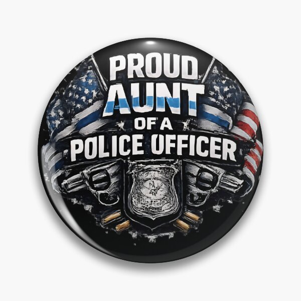 Item preview, Proud Aunt of a Police Officer - Thin Blue Line Badge designed and sold by DrukNaStyl.