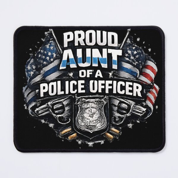 Item preview, Proud Aunt of a Police Officer - Thin Blue Line Badge designed and sold by DrukNaStyl.