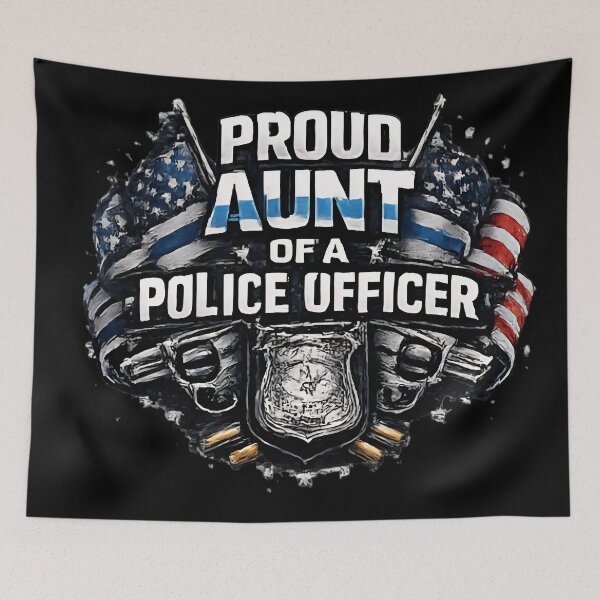 Item preview, Proud Aunt of a Police Officer - Thin Blue Line Badge designed and sold by DrukNaStyl.