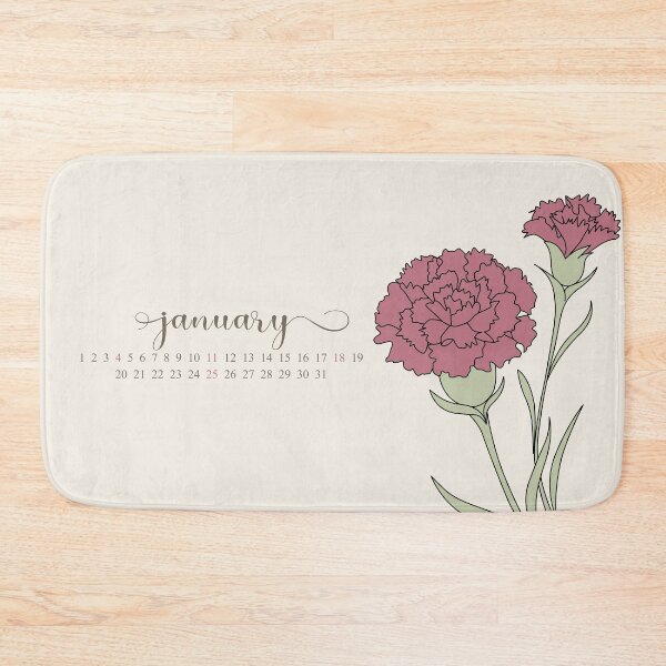 Item preview, carnation birthmonth flower for january calendar designed and sold by storieslanguage.